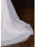 Beaded White Lace Organza Fancy Flower Girl Dress Beaded White Lace Organza Fancy Flower Girl Dress